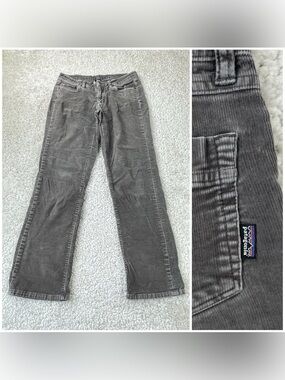 Patagonia gray straight leg corduroy cords pants Sz 27